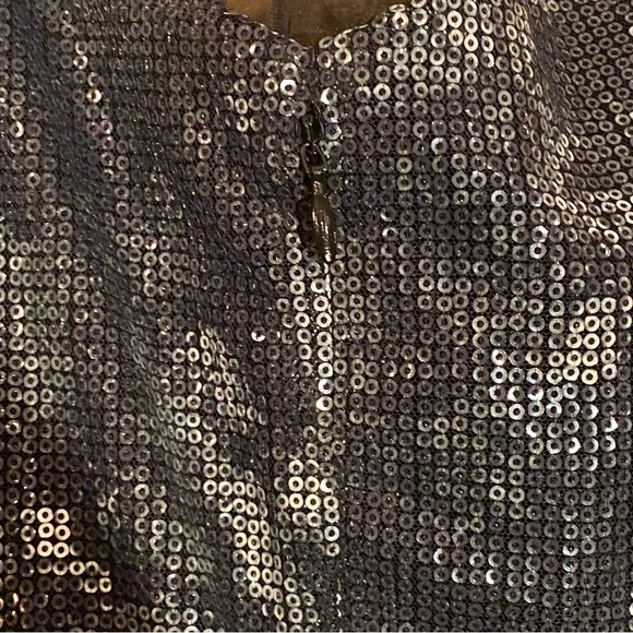 Sequined dress with see-through mesh bodice “cut out” look. 2nd Day brand, Sz 10 - Picture 7 of 10